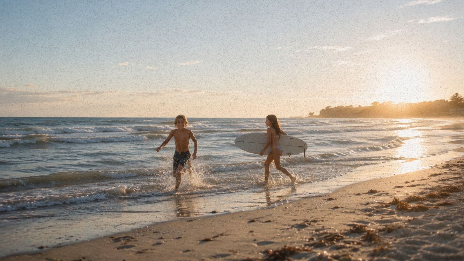 A family on the beach at Hacienda Pinilla, Guanacaste